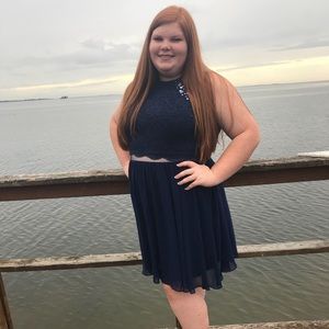 Formal / homecoming deep blue fashion dress